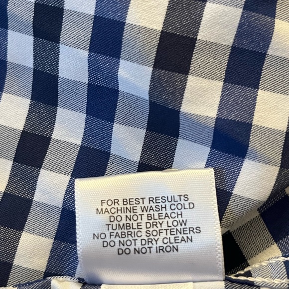Peter Millar Summer Comfort Button Up. Blue and white medium - Picture 4 of 6